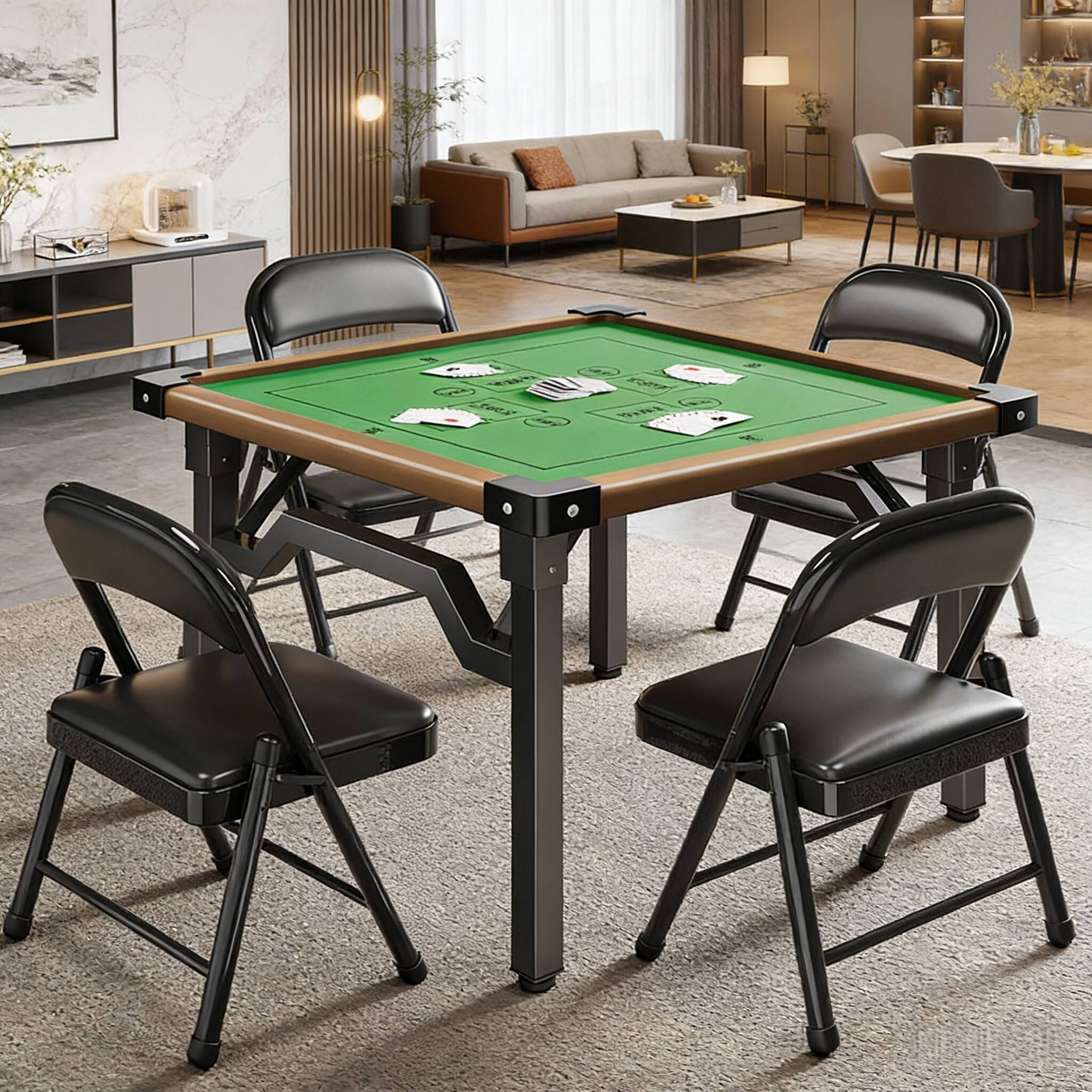 掼蛋专用桌折叠桌家用手搓麻将桌棋牌桌小户型餐桌吃饭桌子四方桌