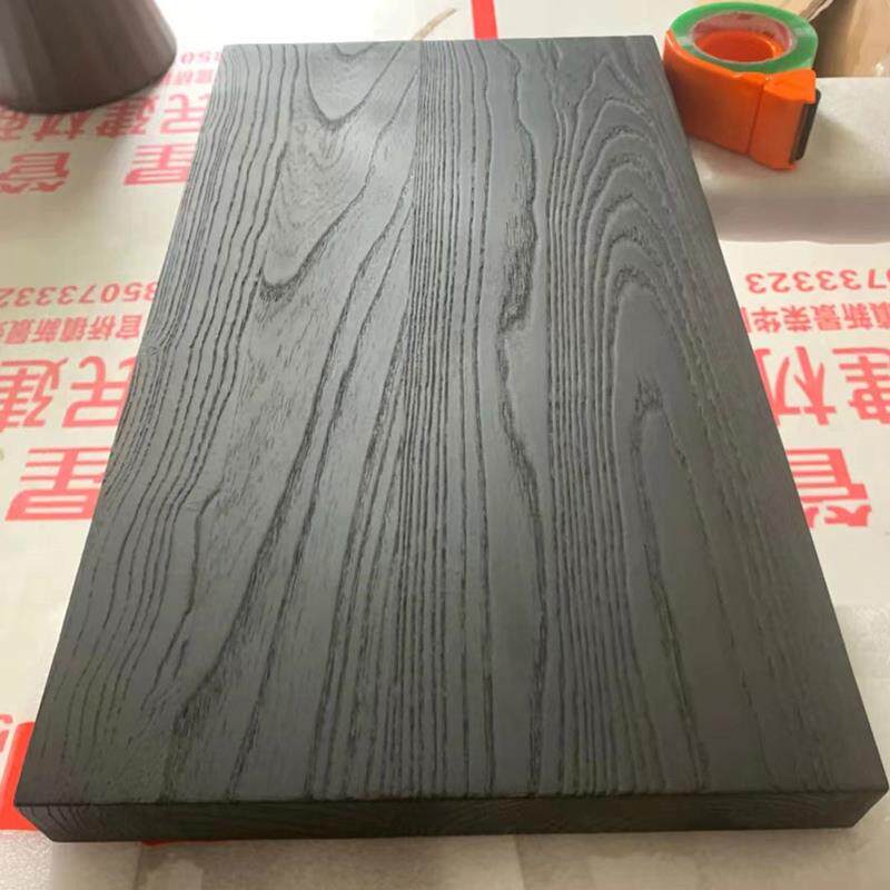 ?碳化木板白板木茶板茶台Fh(h(b*@桌餐桌原木大板定制榆木板蜡黑