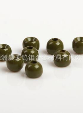 G型通孔飞蝇毛钩用钨珠钨孔珠若虫头钨渔坠 Tungsten round beads