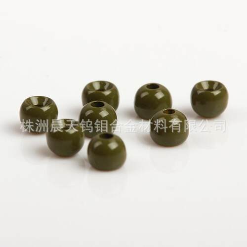 G型通孔飞蝇毛钩用钨珠钨孔珠若虫头钨渔坠 Tungsten round beads