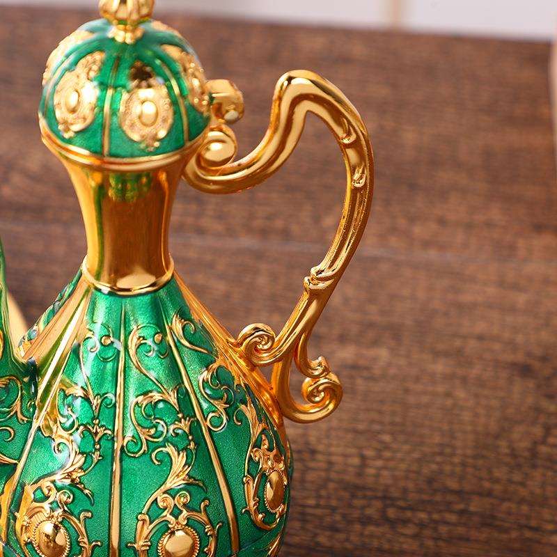 欧式复古精致酒具 金属中古风Vintage酒具套装 家用轻奢酒壶酒杯