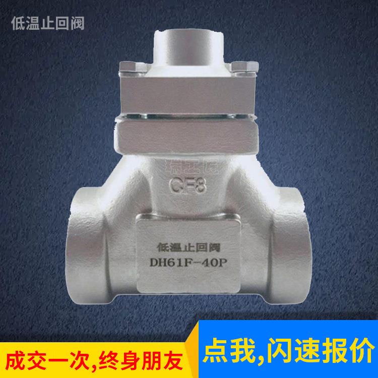 不锈钢低温止回阀DH61F-40P 焊接法兰低温单向阀 液氮液氧二氧化