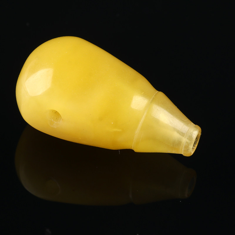 10mm原矿鸡油黄蜜蜡佛头三通佛头手链项链配饰单珠蜜蜡手串法拍