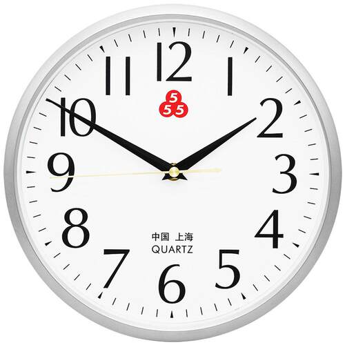 三五牌石英钟555钟表挂钟客厅家用时钟挂墙卧室静音小挂表石英钟