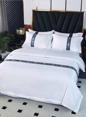 y*J酒店上JMH7668用八件套宾馆民宿被子床被品全套一整套褥纯白色