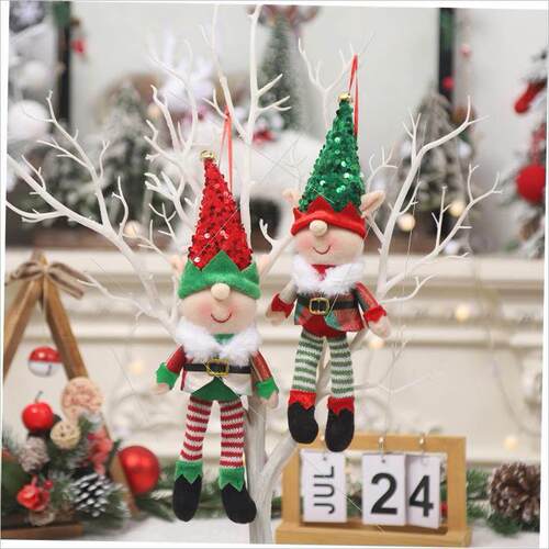 Christmas cartoon elf doll pendant cartoon doll pendant挂件