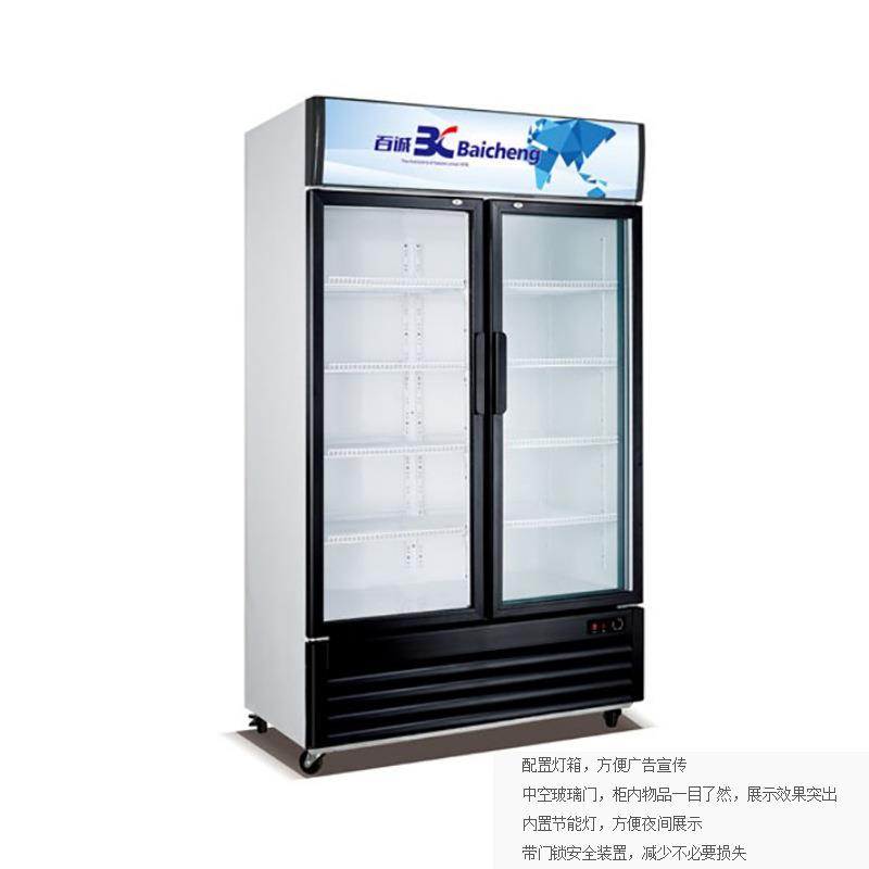 百诚 商用冰箱饮料冷藏展示柜单门大容量立式冰柜保鲜柜双门冷柜