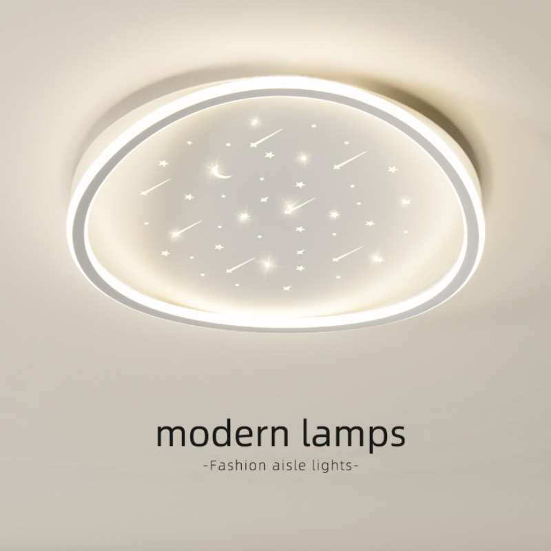 卧室灯水晶吸顶灯简约现代超薄主卧灯北欧轻奢led灯家用房间灯具