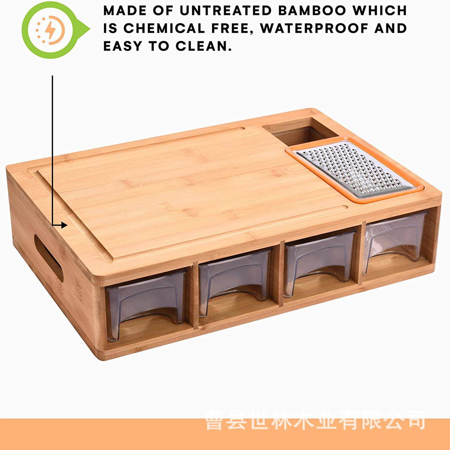 竹木制分类砧板家用切菜板带抽屉式收纳盒水果蔬菜刨丝器奶酪板