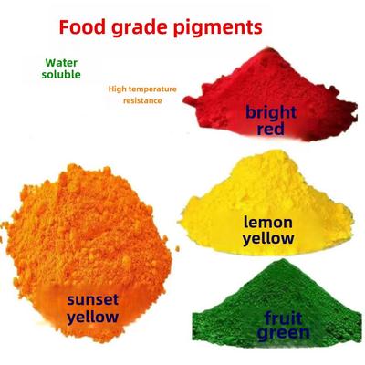 食品级柠檬黄夕阳黄水果绿大红素色素水溶性粉末着色剂染料