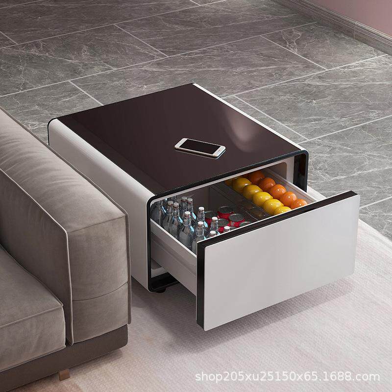 无线充电智能边几冰箱一体多功能方茶几冷藏储物收纳沙发边柜角几