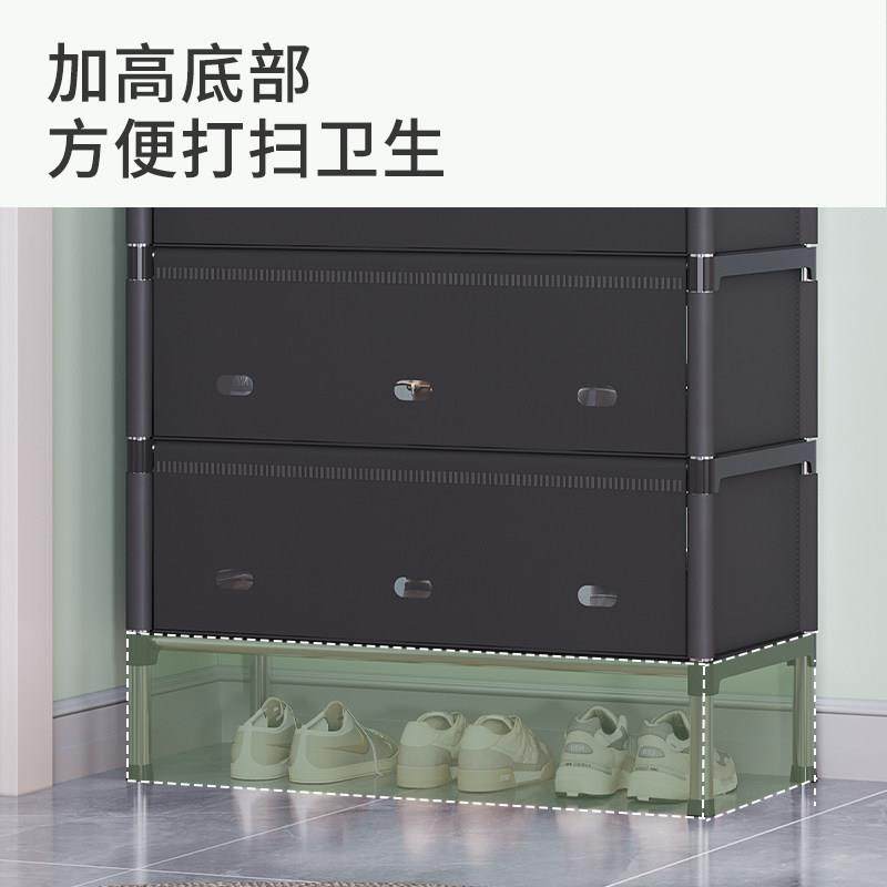 鞋架子家用室内好看多层折叠带门鞋柜宿舍小型鞋子收纳架出租屋用,住宅家具,折叠/组合鞋架,淘宝优惠券,粉丝福利购,淘宝优惠卷