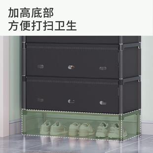 鞋架子家用室内好看多层折叠带门鞋柜宿舍小型鞋子收纳架出租屋用
