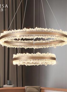 帕莎现代轻奢风客厅吊灯感餐厅主灯2026新款圆形大气主厅灯饰
