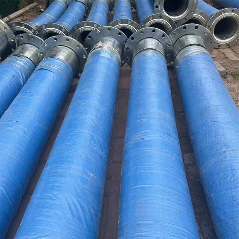 船舶用大口径橡胶管钢丝骨架矿井法兰高压胶管耐负压排吸软管总成