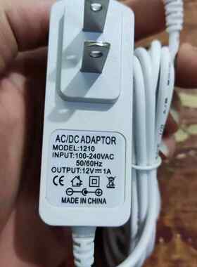 适用枫时代可移式LED灯具T801台灯12v1a电源适配器电源线