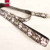 UDC 金属扣狗圈外贸新款 044 小花朵牵引套装 MUTTCO设计花纹狗圈