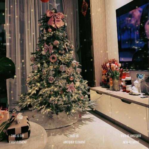 跨境热卖植绒落雪可伸缩折叠圣诞树家用商超圣诞装饰树新款