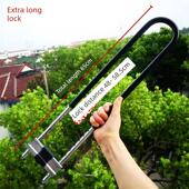 超长加长通开B级U型玻璃门锁双门防盗锁商铺锁免钥匙上锁互开特长