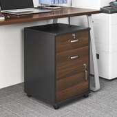 文件柜办公边柜桌动侧柜带轮桌下储物柜矮柜柜子移收纳柜NLV抽小