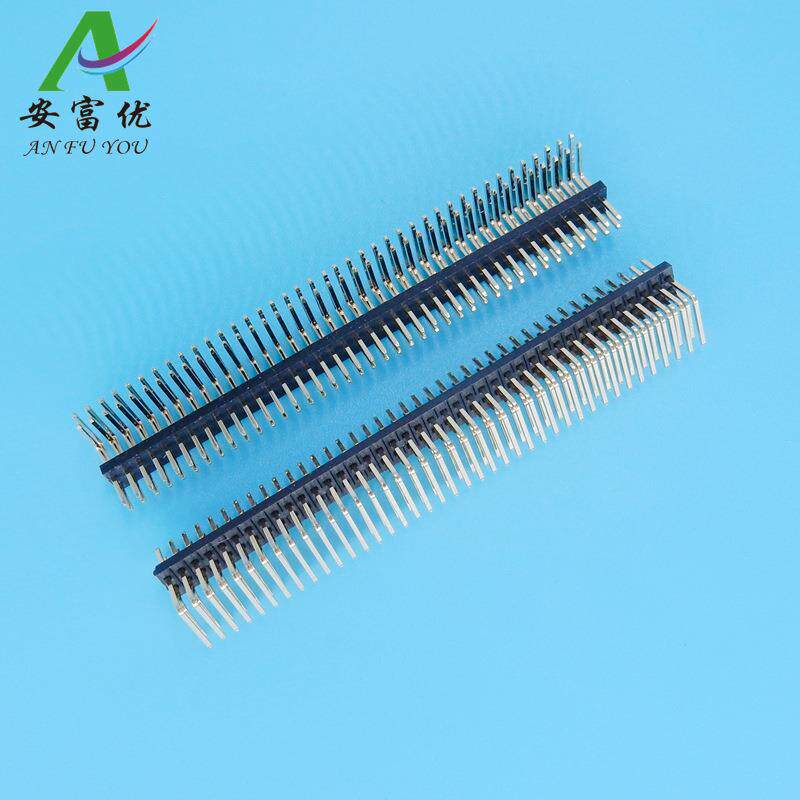双排排针2.54 2*40P 弯针 间距2.54MM 2X40 90度 环保