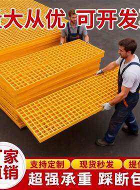 玻璃纤维格栅板网格鸽子养殖狗笼底板地沟篦子排水沟走道盖光伏通
