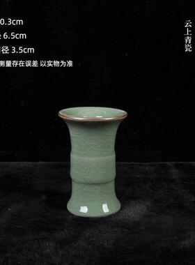 云上青瓷厂家批花插瓶摆BKB直一件香道工具陶瓷六君子茶桶花觚件