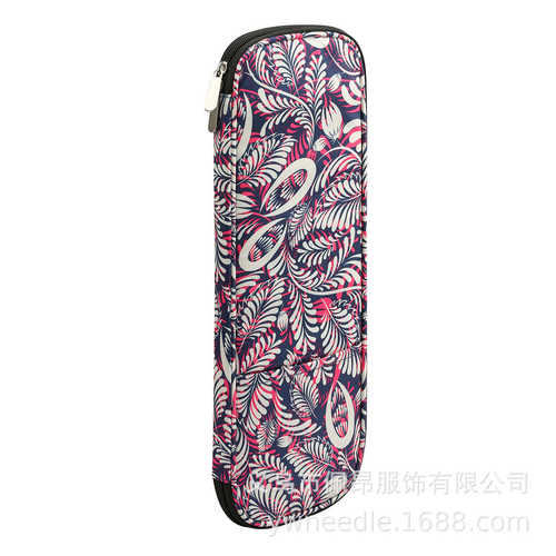 新款棒针套装14付35cm氧化铝紫色腰鼓花收纳包组合套装配件KN031