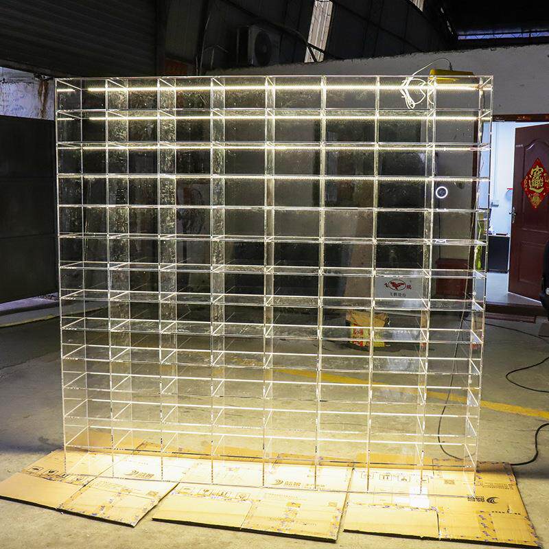 大型高透亚克力展示柜发光货柜家用商用展示架置物架鞋包收纳架