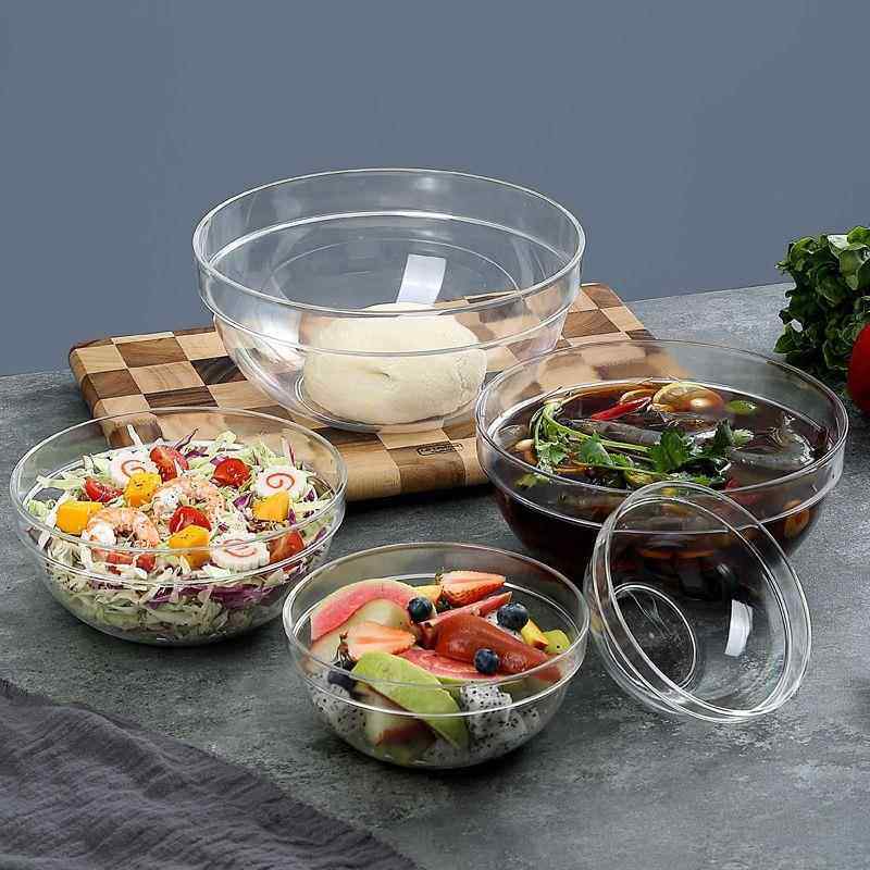 亚克力透明碗塑料防摔茶水盆麻辣烫盆蔬菜水果盆餐厅沙拉碗蔬菜碗,餐饮具,碗,淘宝优惠券,粉丝福利购,淘宝优惠卷
