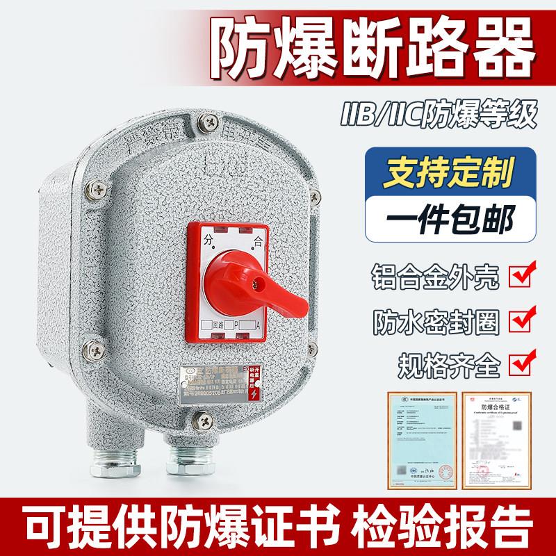 防爆断路器防爆开关220V带空开漏电保护一体铸铝工艺防爆控制箱