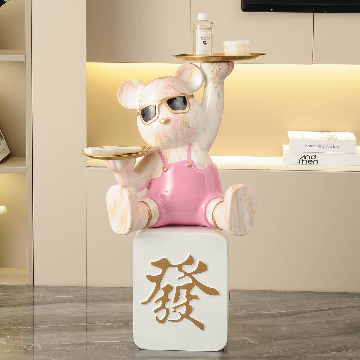 网红招财猫开 业礼物客厅电视柜装饰品暴力熊落地摆件乔迁新居礼