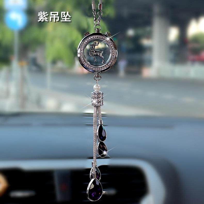 高档车一路平安鹿汽车挂件镶钻新车款吊饰一内鹿平安汽香水高档男