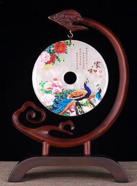 玉石平安扣摆件创意客厅博古架办公室搬新房装饰乔迁新居礼品送礼
