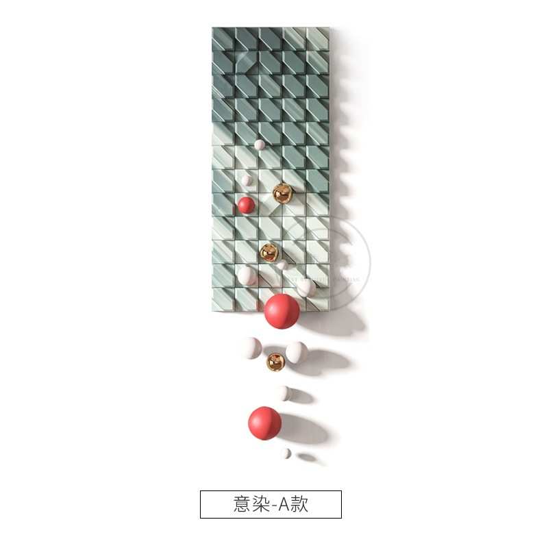 餐厅画金属立体装饰画高档浮雕民宿实物酒店球壁画挂画楼梯间3d图片