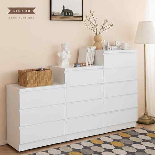 信工2024新款卧室斗柜40cm收纳柜主卧收纳北欧简约全屋钢制五斗柜