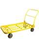 黄色折叠平板车推货车小拉货手推车拖车四轮搬运载重家用便携钢管