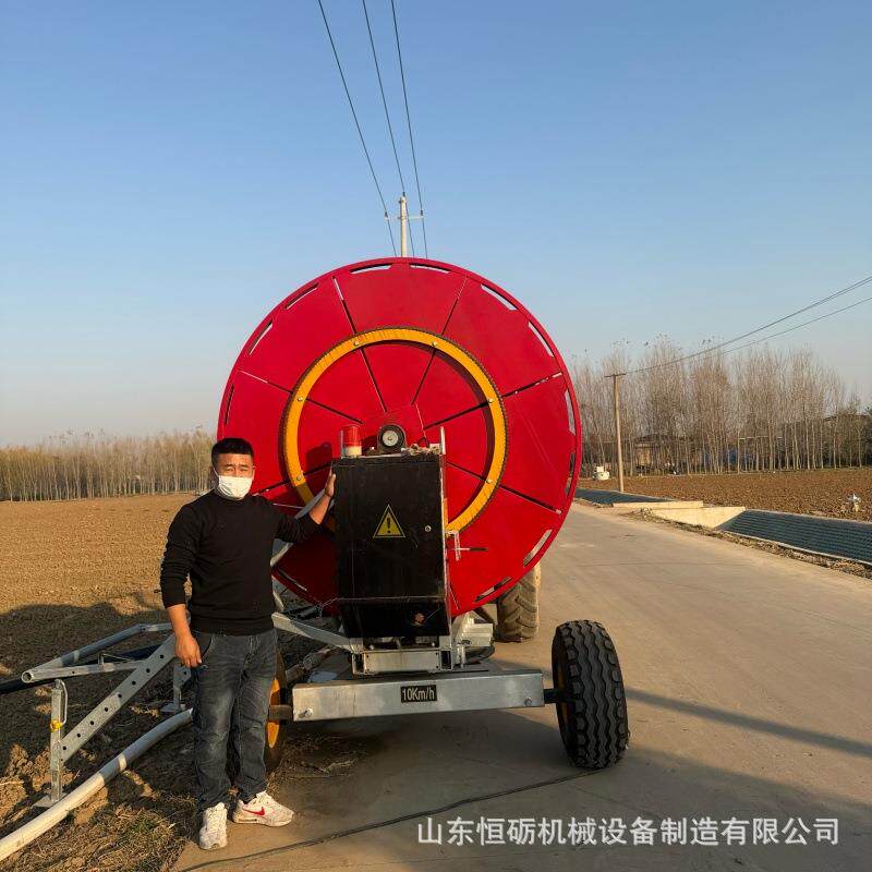 麦浇水大型农用浇水卷灌盘式喷机全自小动平移桁架款绞盘喷灌机
