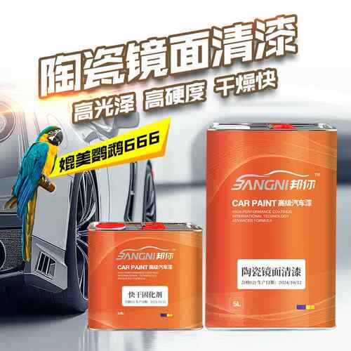 汽车清漆高硬度固化剂套装超快干透明光油轮毂巴斯夫鹦鹉清漆油漆