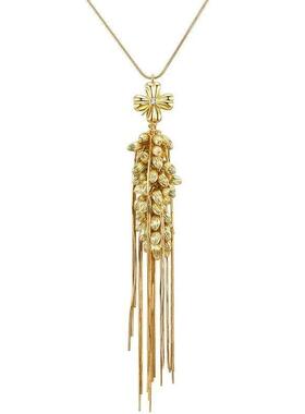 2025流苏麦穗蝴蝶结项链