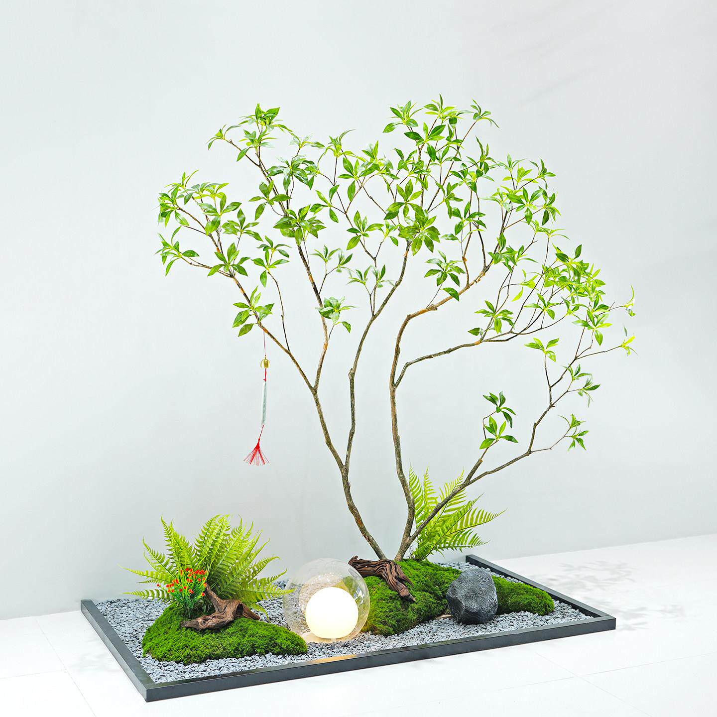 高端室内造景彷真马醉木橱窗植物彷生绿植装饰树大型假树简约景观