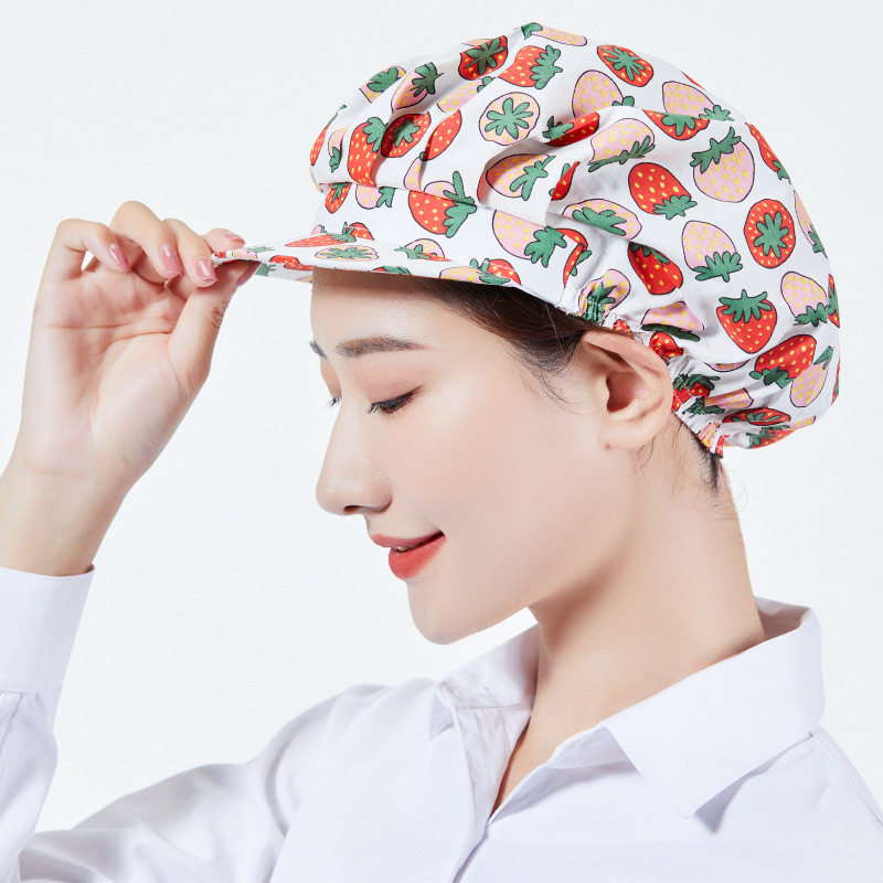 厨房帽子棉防尘工作女款透气包头帽头套防油烟护士厨师车间餐饮