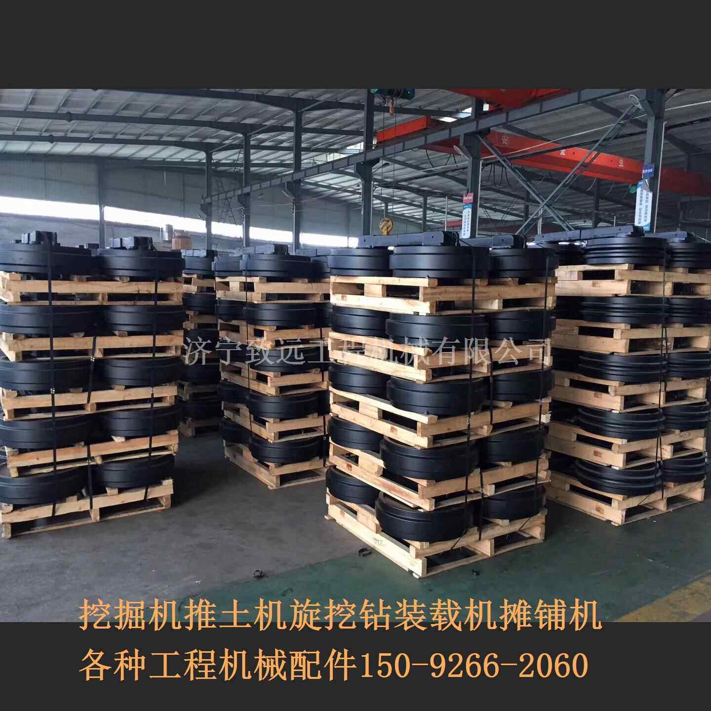 挖掘机零件,底盘下履带上滚轮惰轮链轮,履带下滚轮钢履带