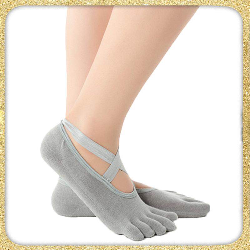瑜伽袜子硅胶防滑五指袜专业女蹦床运动健身普拉提初学者瑜珈袜女