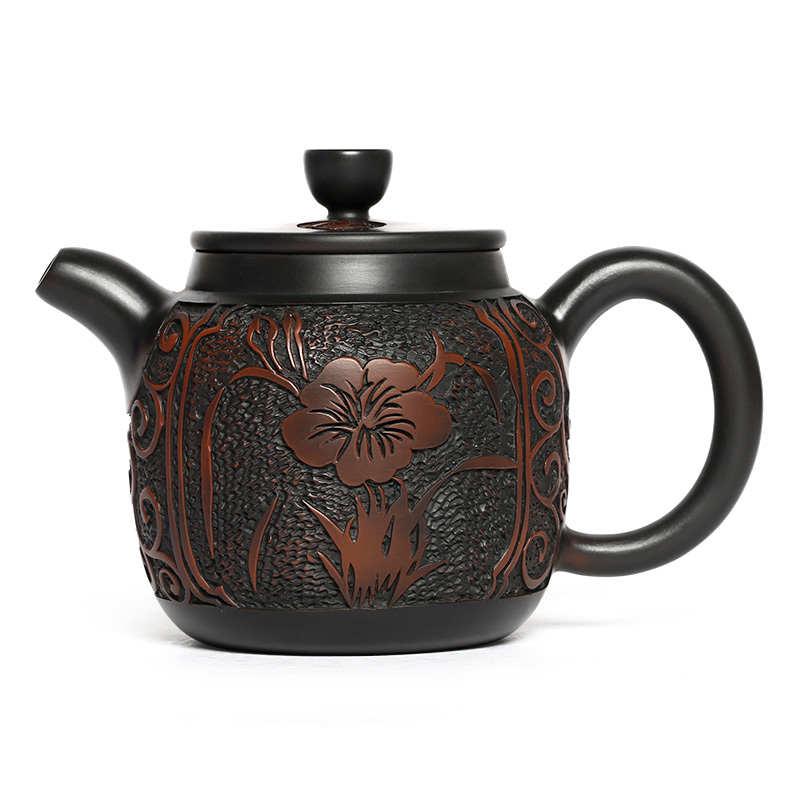 云南建水紫陶茶壶纯全手工壶匏尊壶陶瓷泡茶茶具套装家用复古陶壶