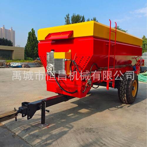 大型不陷地宽轮胎撒粪车价格干湿撒粪机厂恒昌自动撒粪车