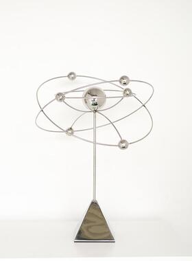 现代轻奢家居金属球不锈钢天体行星样板房桌面玄关入户柜装饰摆件