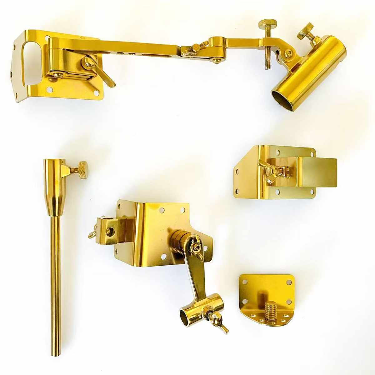 不锈钢钓箱配件拐角五件套钓箱配件伞架万向炮台出口