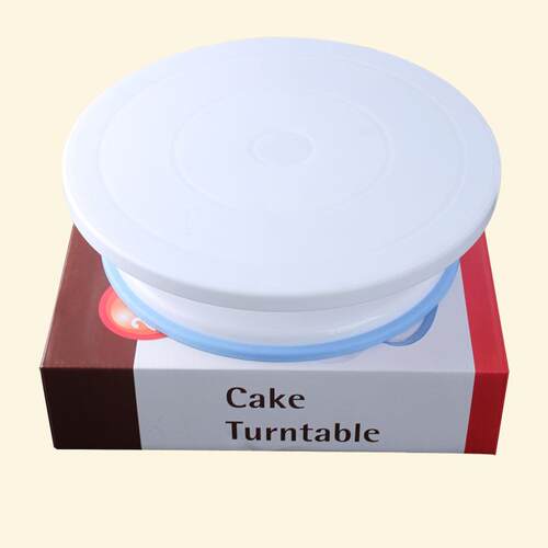 烘焙工具带防滑边塑料蛋糕转台裱花蛋糕转盘裱花台蛋糕工具