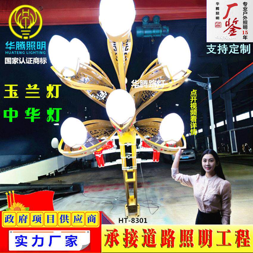 玉兰灯厂家专业生产玉兰灯中华灯市政道路玉兰灯广场杆中华灯